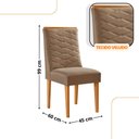 Ver imagem 3 de Mesa de Jantar Isadora 120cm Tampo Mdf Laminado com 4 Cadeiras Eloise