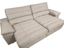 Ver imagem 5 de Sofá Niko 2,50m com Molas Retrátil Reclinável Velosuede - Netsofas - Bege