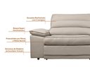 Ver imagem 4 de Sofá Niko 2,50m com Molas Retrátil Reclinável Velosuede - Netsofas - Bege