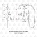 Ver imagem 4 de Misturador Monocomando de Parede para Banheira Itinga Pingoo.casa - Dourado