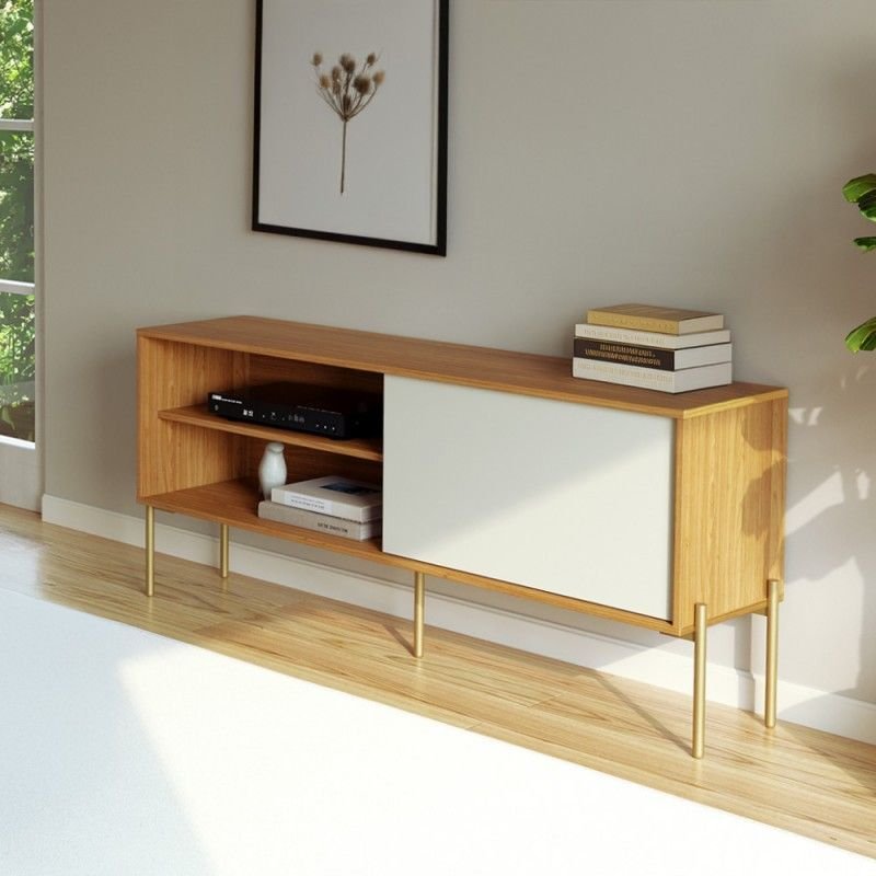 Rack 144cm com 1 Porta de Correr Florença - Freijó/off White ...