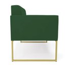Ver imagem 7 de Sofá Namoradeira Elisa Veludo Verde Base Metálica Industrial Dourado - D'Rossi