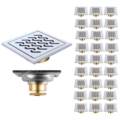 Ralo Inox Anti Odor 10x10 Casa Kit 27 Uni Banheiro Lavabo Quintal Seguro Varanda Resistente Higienic