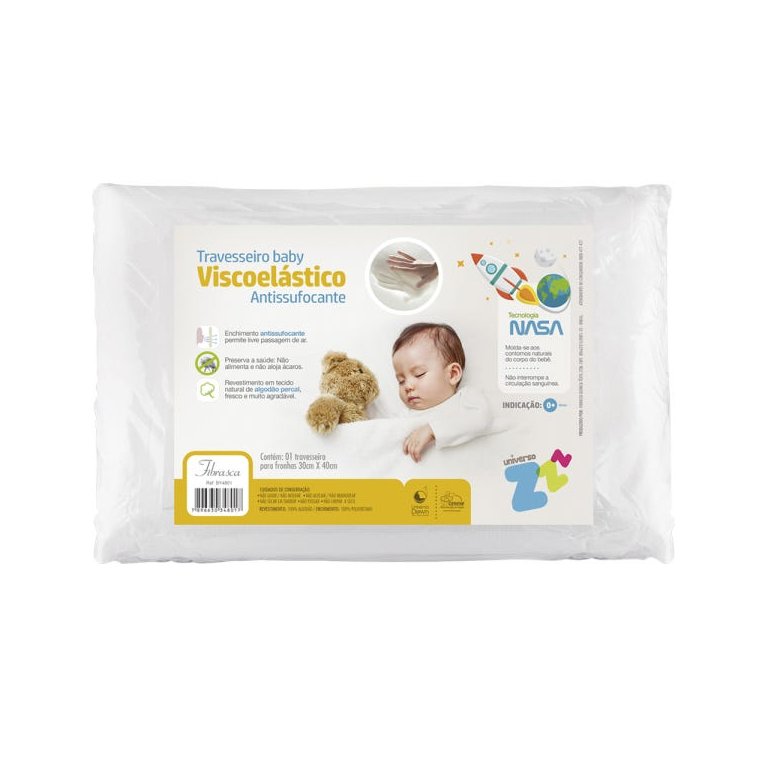 Travesseiro Antissufocante Visco 30x40 BY4801 - Fibrasca