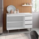 Ver imagem 5 de Balcão de Pia 100cm 2 Portas 3 Gavetas Andréia Preto