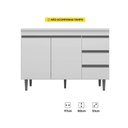 Ver imagem 6 de Balcão de Pia 100cm 2 Portas 3 Gavetas Andréia Preto