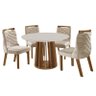 Sala de Jantar Completa com 4 Cadeiras 1,10x1,10m - Dália - LJ Móveis - 2