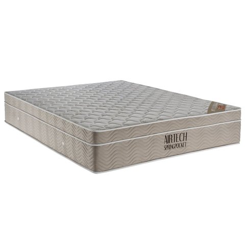 Colchão Casal Ortobom Airtech Spring Pocket 138x188x25 Estrutura em Molas Superpocket Eps D26 Pró Ai