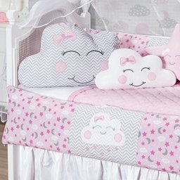 KIT JOGO DE BERÇO BABY EXCLUSIVO 12 PECAS KIT AMERICANO FOFURA PARA BEBE COMPLETO LUXUOSO - 4