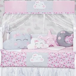 KIT JOGO DE BERÇO BABY EXCLUSIVO 12 PECAS KIT AMERICANO FOFURA PARA BEBE COMPLETO LUXUOSO - 2