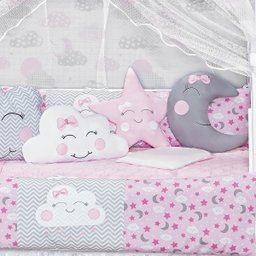 KIT JOGO DE BERÇO BABY EXCLUSIVO 12 PECAS KIT AMERICANO FOFURA PARA BEBE COMPLETO LUXUOSO - 3