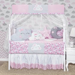 KIT JOGO DE BERÇO BABY EXCLUSIVO 12 PECAS KIT AMERICANO FOFURA PARA BEBE COMPLETO LUXUOSO - 1