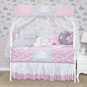 KIT JOGO DE BERÇO BABY EXCLUSIVO 12 PECAS KIT AMERICANO FOFURA PARA BEBE COMPLETO LUXUOSO