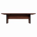 Ver imagem 4 de Mesa Reunião 240cm Escritório para 4 Pessoas com Caixa de Tomadas Corporate Marrom/Louro Preto