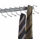 Ver imagem 1 de Conjunto 3 Cabides Porta Gravatas Deslizante Natus Gancho Multiuso Porta Cinto Cromado 30cm