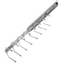 Ver imagem 5 de Conjunto 3 Cabides Porta Gravatas Deslizante Natus Gancho Multiuso Porta Cinto Cromado 30cm