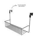 Ver imagem 3 de Suporte Multiúso com Encaixe para Porta de Armário - Stolf Preto