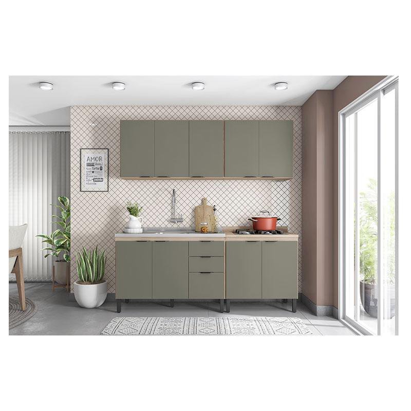 Cozinha Modulada Firenze FI0008 Avena Menta - Demóbile - 3