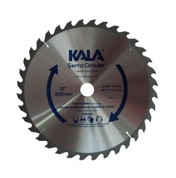 Lâmina de serra circular para madeira 60 dentes 300mm 12 pol Kala - 1