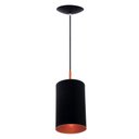 Ver imagem 1 de Kit 2 Pendente Bilboquê Poptem Sling Aluminio preto e cobre luminária lustre sala moderno grande cil