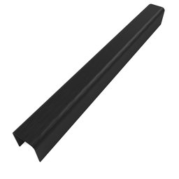 Perfil Listelo "u", Aço Inox 304, Escovado, Preto - 9x11x9mm 2m - 1