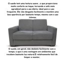Ver imagem 3 de Sofá Estofado 2 Lugares Sala Estar Recepção Clarice Suede Cinza