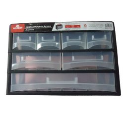 Organizador Multiuso Plástico 315x140x210mm 7 Gavetas Worker - 4 Organizador Multiuso Plástico 315x140x210mm 7 Gavetas Worker - 4
