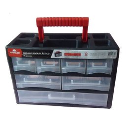 Organizador Multiuso Plástico 315x140x210mm 7 Gavetas Worker - 1 Organizador Multiuso Plástico 315x140x210mm 7 Gavetas Worker - 1