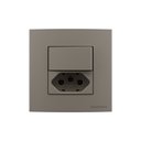 Ver imagem 1 de Placa para Móveis 80x80 com Interruptor Paralelo 10a e Tomada 2p+t 20a Margirius Sleek Colors Argila