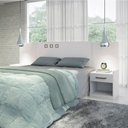 Ver imagem 1 de Cabeceira Casal Extensível com 2 Gavetas Plus Branco