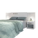 Ver imagem 2 de Cabeceira Casal Extensível com 2 Gavetas Plus Branco