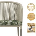 Ver imagem 3 de Mesa com 4 Cadeiras de Jantar Roma 100cm e Noronha em Aluminío Fendi Corda Nautica Estofado 5 Trama