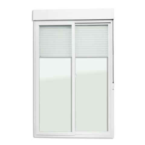 Porta Correr Integrada PVC 2F.230 x 120 V.Liso Temperado Brimak