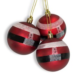 Kit Bolinhas de Natal Papai Noel de 6cm com 06 Unidades Enfeite - 3
