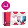 Kit 3 Jogos De Copo Vidro Bali 320ml Vermelho Colorido - 2
