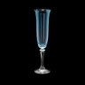 Jogo de Taças Champagne Azul Island Kleopatra Bohemia Cristal Titânio 6 Peças - 2