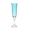 Jogo de Taças Champagne Azul Island Kleopatra Bohemia Cristal Titânio 6 Peças - 1
