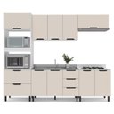 Ver imagem 3 de Armário de Cozinha Modulada Completa 5 Peças 270cm sem Tampo 250055 Meena Politorno Móveis