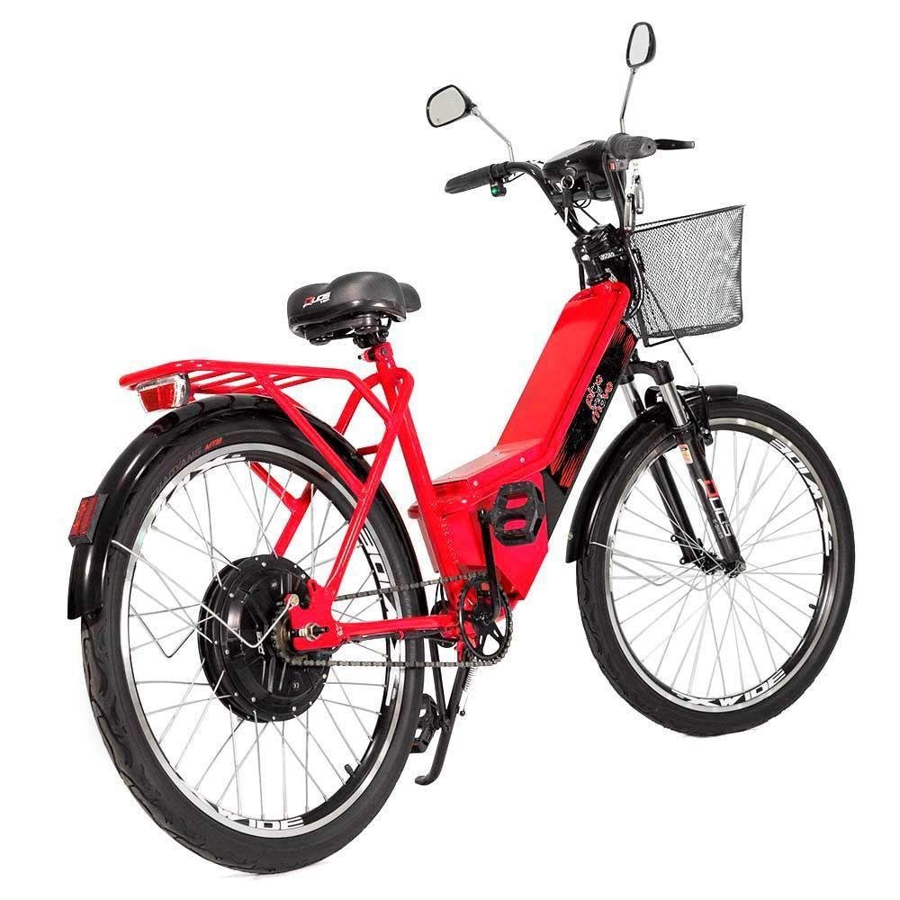 Bicicleta Elétrica - Aro 24 - Street Pam - 800w Lithium - Vermelha - Plug And Move - 3