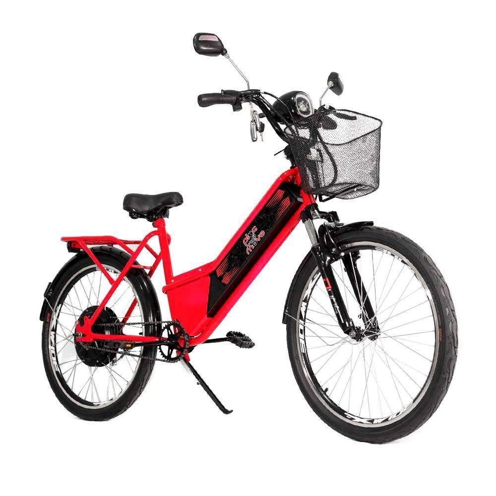 Bicicleta Elétrica - Aro 24 - Street Pam - 800w Lithium - Vermelha - Plug And Move - 4