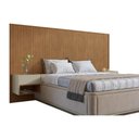 Ver imagem 2 de Cabeceira Casal Queen Size Bologna Cedro Linho com Mesas MDF-MDP Casah