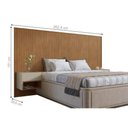 Ver imagem 3 de Cabeceira Casal Queen Size Bologna Cedro Linho com Mesas MDF-MDP Casah