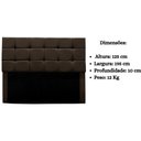 Ver imagem 6 de Cabeceira Cama Box Estofada King 195 Cm Ananda Suede Marrom
