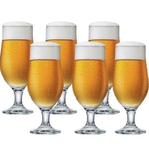 Jogo de Taças com 6 Peças Bohemia Beer - 380ml