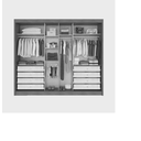 Ver imagem 4 de Guarda-roupa Casal com Espelho 3 Portas 8 Gavetas Spazzio