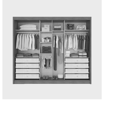 Guarda-roupa Casal com Espelho 3 Portas 6 Gavetas Spazzio - 4