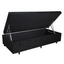 Ver imagem 1 de Cama Box Baú Solteiro Extremo Reforçado Homequeen Suede Preto 41x88x188