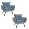 Kit 2 Poltronas Decorativa Opala Suede - 1