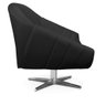 Poltrona Giratória Giovana Corino Preto Base Cromada - D’Rossi - 5