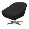 Poltrona Giratória Giovana Corino Preto Base Cromada - D’Rossi - 4